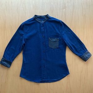 Boy. Band of Outsiders dark blue button up shirt